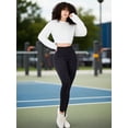 thumbnail image 4 of Pack de 2 Leggings Casuales de Mujer Unitalla de Yoga para Dama y Cintura Alta Pantalones Ajustados con Control de Abdomen no transparentan, 4 of 5