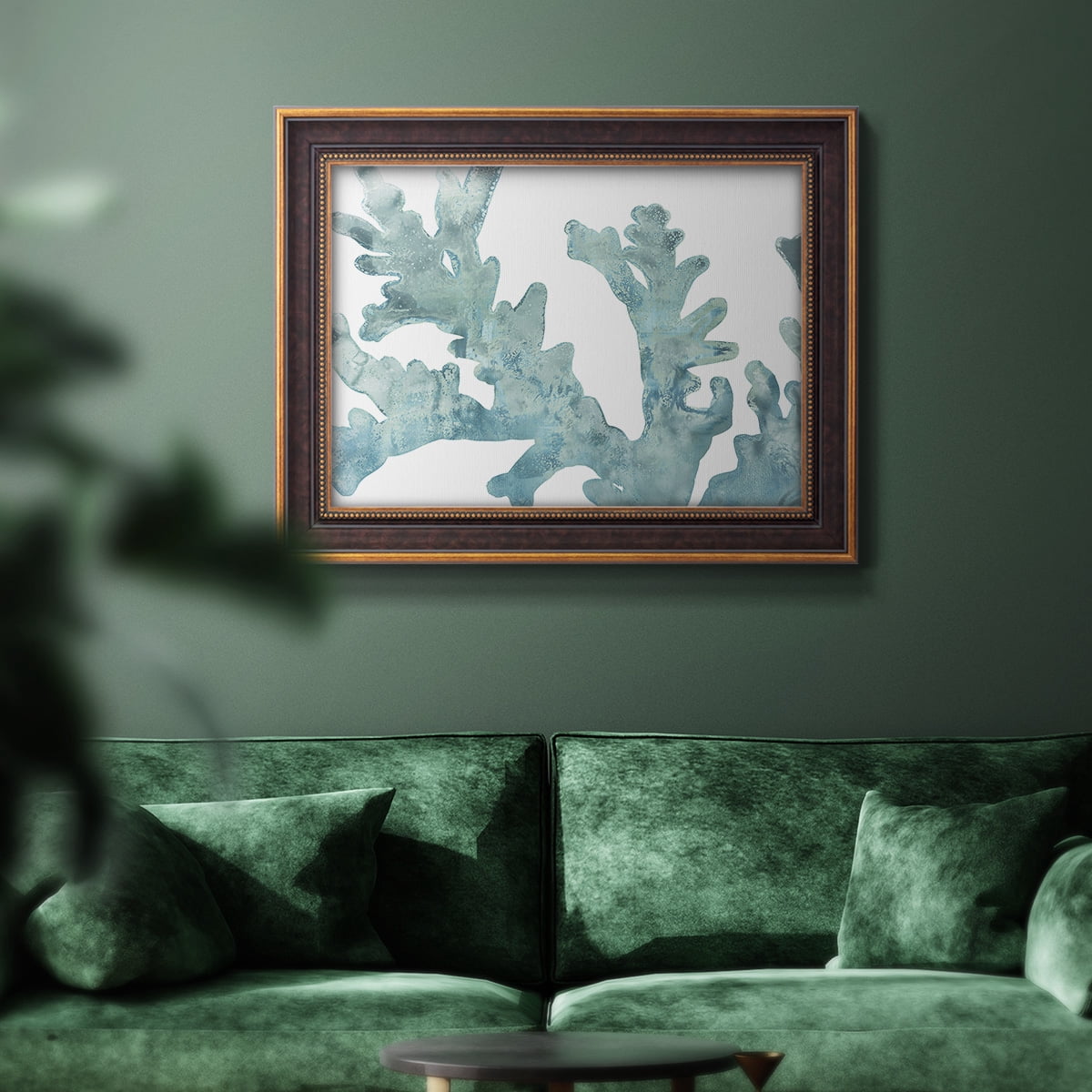 Blue Macro Coral II Premium Framed Canvas- Ready to Hang