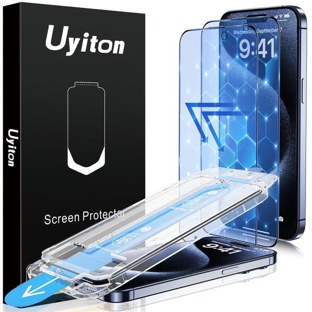 Protector de pantalla Uyiton Anti-Blue Light para iPhone 15 Pro Max