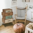thumbnail image 2 of LuxenHome Farmhouse 4-Drawer Apothecary Wood Accent Chest, End Table for Living Room, Bedside Table, 2 of 6