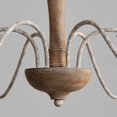 thumbnail image 6 of TOMIYA Chandeliers Wood Pendant Light French Country 6-Light Rustic Farmhouse  Hanging Dining Room Light Fixtures, 6 of 8