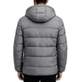 thumbnail image 5 of hoksml Men's Hooded Padded Jacket Zip Up Long Sleeve Warm Lightweight Winter Coat for Daily Casual Comfort, 5 of 6