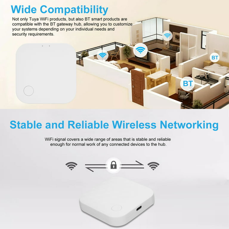 Ametoys Tuya ZigBee WiFi + Bluetooth Hub Smart Gateway Hub Smart