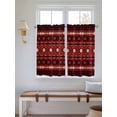 thumbnail image 2 of Red Black Boho Bathroom Window Curtain, Vintage Ethnic Tribe Abstract Art Retro Light Filtering Coffee Kitchen Curtains, Bedroom Living Room Curtains 2 Panel 84"x54", 2 of 6