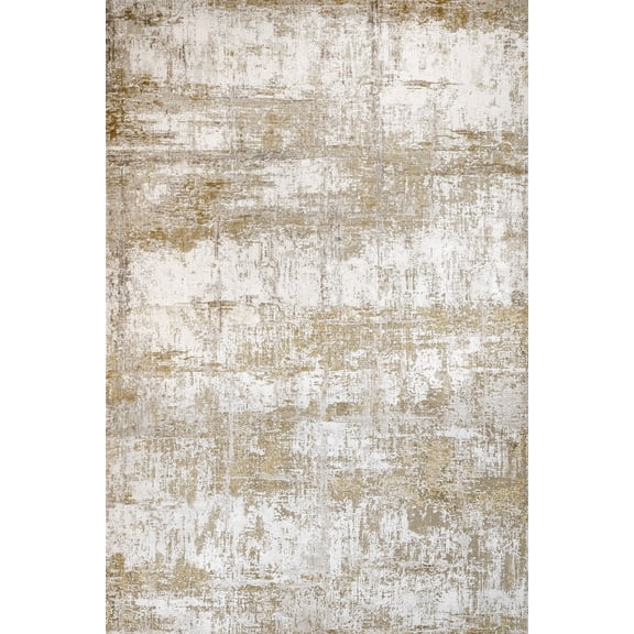 Gold Abstract Area Rugs for Living Room Washable Rugs Boho Moroccan Area Rug Soft Neutral Geometric Bohemian Carpet Distressed Indoor Rug for Bedroom Dining Room Office Foldable Nonslip Rug
