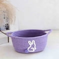 thumbnail image 2 of Gnwei Small Easter Basket, Woven Basket,Small Rope Storage Bin with Handles & Ribbon Bag, Organizer for Shelves Closets,Gift Basket Empty for Birthday,Books,Dog Toys, 2 of 9