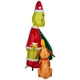 thumbnail image 3 of Gemmy  Christmas Airblown Inflatable Grinch Putting Train in Santa Sack Scene Dr. Seuss, 6.5 ft Tall, 3 of 4