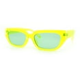 thumbnail image 4 of Womens Classic Mod Rectangular Cat Eye Plastic Fashion Sunglasses Neon Green - Green, 4 of 8