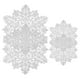 thumbnail image 1 of Juego de posavasos de 4 cubiertos aislados tapete de copo de nieve decoración de mesa de Festival (plateado), 1 of 5