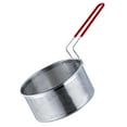 thumbnail image 2 of 1pc 304 Stainless Steel Long Handle Frying Basket Strainer Food Colander (Red), 2 of 9