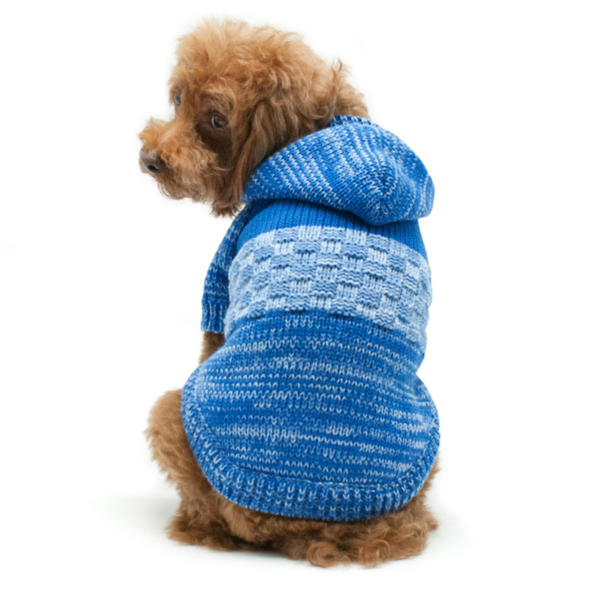 Colorblock Sweater Dog Coat by Dogo Blue XXLarge