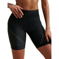 thumbnail image 1 of Charmo Womens Tummy Control Swim Bottoms Dot High Waisted Board Shorts Built-in Liner, 1 of 6