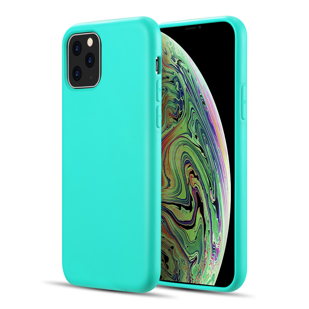 teal cases 11 iphone SILICONE PROMAX BACK 11 COVER CASE SLIM IPHONE LIQUID FOR