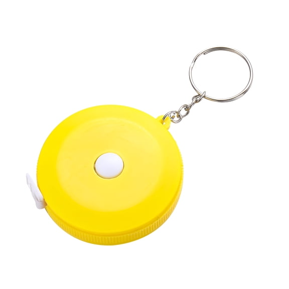 GJX Mini Tape Measure Portable High Precision Tape Measure With Ring for Home Outdoor (Yellow,1.5m)