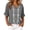 ZA-Gray-button down shirts for women, variant on Womens Bohemian Button Down Shirts Linen Roll Up 3/4 Sleeve Tops with Embroidered V Neck Casual Loose Fit Blouse for Summer Travel