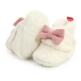 thumbnail image 3 of 0-18M Baby Girl Winter Warm Boots Newborn Soft Bow Crib Shoes Baby Dress Shoes Prewalkers, 3 of 7