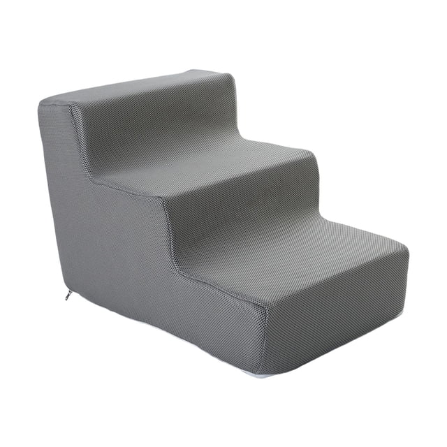 Maytalsory Dog Stairs Ladder Cat Ramp Pet Stairs Multipurpose Steps for Small Dogs Cats L 3 Step Dark BLue Grey 3 Step