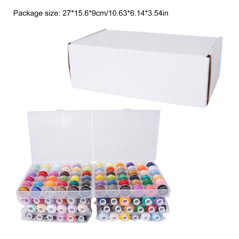 Zecic 36 Spool Polyester Sewing Thread with 36 Color Prewound Bobbins Thread Set Sewing Machine Bobbin Thread Set