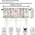 thumbnail image 5 of Moon Phase Window Valance, Rustic Vintage Wildflower Plant Leaves Botanical Herbs Pink Witchy Moon Phase Blackout Short Curtains for Living Room Bedroom Kitchen 54x18inch, 5 of 6