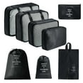 thumbnail image 1 of Cubos de embalaje para viajar, juego de 8 cubos de viaje, organizador de maleta plegable, bolsa de almacenamiento de equipaje ligera, 1 of 5