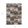 thumbnail image 3 of 10' X 14' Orange Copper And Charcoal Geometric Washable Indoor Outdoor Area Rug, 3 of 5