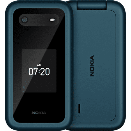 Nokia 2780 Flip Unlocked Phone (TA-1420); works on AT&T, T-Mobile, and Verizon networks; 4GB RAM; 512MB Internal Storage; Single SIM; Blue