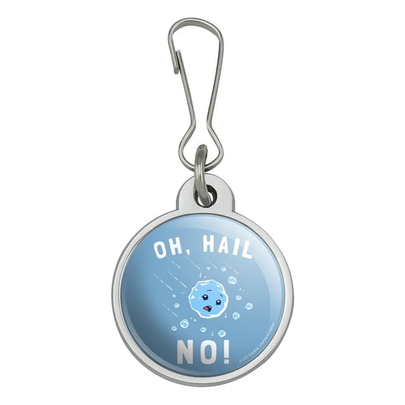 Oh Hail No Hell Funny Humor Jacket Handbag Purse Luggage Backpack Zipper Pull Charm
