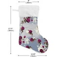 thumbnail image 5 of SKYSONIC Rose Spring Floral Christmas Stockings Personalized Large Christmas Stocking Cute Snowflake Stockings 18 Inch Xmas Stocking for Xmas Decorations and Holiday Family Party Decor Xmas Gifts, 5 of 7