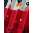 thumbnail image 2 of Christmas Family Pajamas Matching Set, Letters Print Long Sleeve T-shirt with Penguin Snow Print Pants Sleepwear Loungewear, 2 of 10