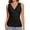Black, variant on Fiaer Tank Top for Women V Neck Lace Camisole with Built in Bra Cami Vest Base Layer Oversized Stretch Underwear Black XL