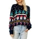 thumbnail image 1 of Suéter navideño para mujer X-MAS Tree Manga larga O Cuello Suéteres casuales MABOTO  Camiseta de manga corta, 1 of 7