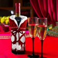 thumbnail image 2 of 2PC Yarn ball knitted red wine set Christmas decoration atmosphere supplies home holiday wine bottle set, 2 of 5