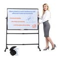 thumbnail image 3 of Rolling Dry Erase Board, 40 x 28 Inch Large Magnetic Mobile Standing Whiteboard, Height Adjustable Double Sided Easel Style White Board with Stand for Office, Classroom & Home, 3 of 7