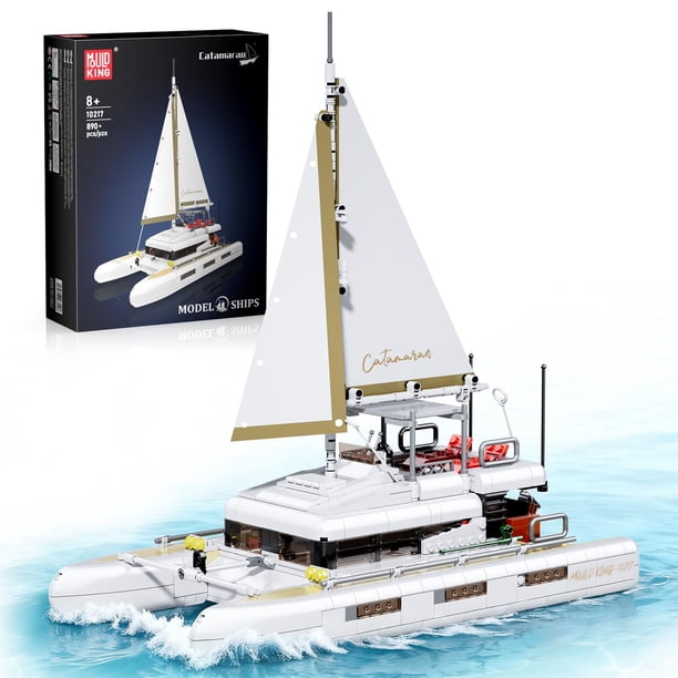 Kit de Construcción Mould King Catamarán Velero Explorador del Océano 890 piezas