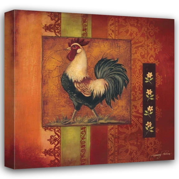 Kimberly Poloson 15x15 Gallery Wrapped Canvas Wall Art Titled - Murano Rooster II