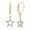 Yellow Gold, variant on Collection 0.15 Cttw Round White Diamond Star Shape Lever Back Fashion Dangling Earrings For Her,10K Solid Yellow Gold