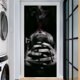 thumbnail image 1 of Pegatinas de puerta de mano de fantasma aterrador de Halloween en 3D, 30 x 79 pulgadas Pegatina de papel tapiz de puerta de mano de fantasma realista para decoración de Halloween oso de fresa Electrónica, 1 of 5