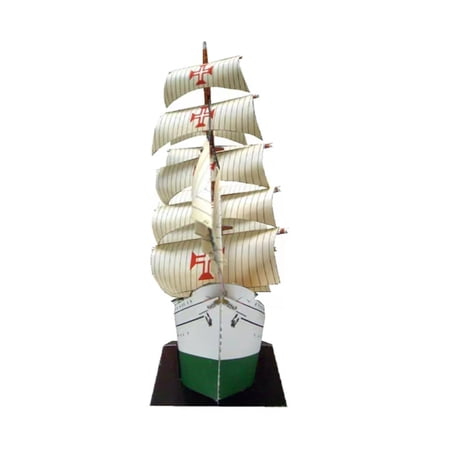 Portugal Sagres II sail training ship paper model sailboat 1:300 handmade DIY military model TAPDRA Spare Part