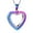 Rainbow, variant on Clear Glass Heart Cremation Urn Necklace for Ashes Urn Holder Necklace Keepsake Memorial Pendant Including Box/Fill Kits