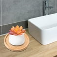 thumbnail image 6 of Wooden Vanity Tray Countertop Organizer Holder Serving Tray Candles Jewelry Storage Tray Soap Dispenser Tray Bathroom Tray for Kitchen Sink Round, 6 of 8