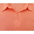 thumbnail image 5 of Atasi Indian Ethnic Men's Short Kurta Full Sleeve Collar Cotton Peach Shirt-XX-Large, 5 of 7