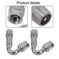 thumbnail image 3 of Splihome 2Pcs Motorcycle 45/90/135 Degree Tire Tube Extension Valve Adapter For Car Bike Sliver, 3 of 10