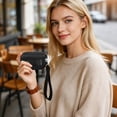 thumbnail image 4 of URSOFINE Small Nylon Wristlet Wallet for Women – Zip-Around Mini Coin Purse with Clear ID Window & Detachable Strap, Lightweight Card Holder for Travel, Gym & Everyday Use （Black）, 4 of 6