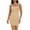 Beige, variant on Women's Plus Size Shapewear Dress Sleeveless Strappy One-Piece Body Shaper Tummy Control & Butt Lifting Slip Dress