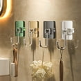 thumbnail image 7 of Lksixu 4 Pack Self Adhesive Hooks for Hanging, Heavy Duty Plastic Sticky Hook for Coat/Robe/Towels, Waterproof & Rustproof Wall Hangers without Nails, Stick on Hooks for Kitchen Bathroom Shower, 7 of 7