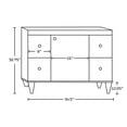 thumbnail image 4 of American Imaginations 35.5-in. W Vanity Set Antique Walnut AI-8185, 4 of 9