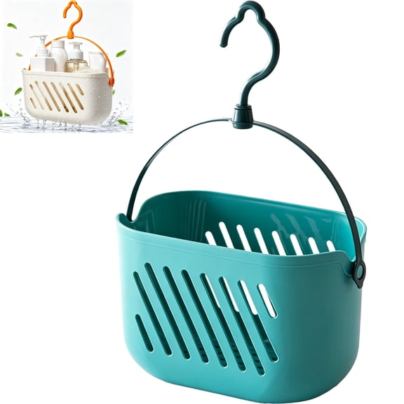 Hanging Shower Caddy, Connectable Portable Shower Organizer with Hook & Handle, Quick Drain for Bathroom Dorm Travel
