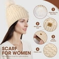 thumbnail image 7 of REDESS Hat,Scarf and Gloves Sets for Women's Winter Beanie Hat Touch Screen Gloves Long Scarf Set，Black, 7 of 7