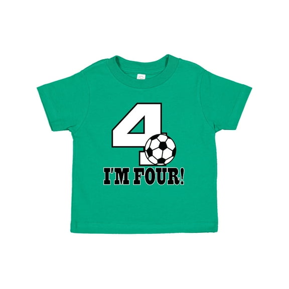 Inktastic 4th Birthday Soccer 4 Year Old Boys or Girls Toddler T-Shirt