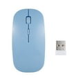 thumbnail image 1 of 2.4G Wireless Portable Ultra-thin Mute 4 Keys Wireless Optical 1600DPI for Desktop Computer Laptop Blue, 1 of 7